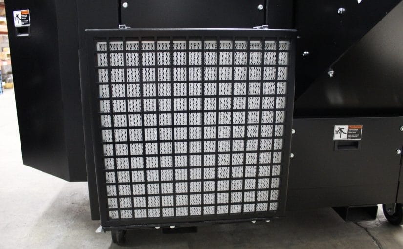 Integrated HEPA Air Filtration System for 0305 and 0304 Hard Drive Shredders