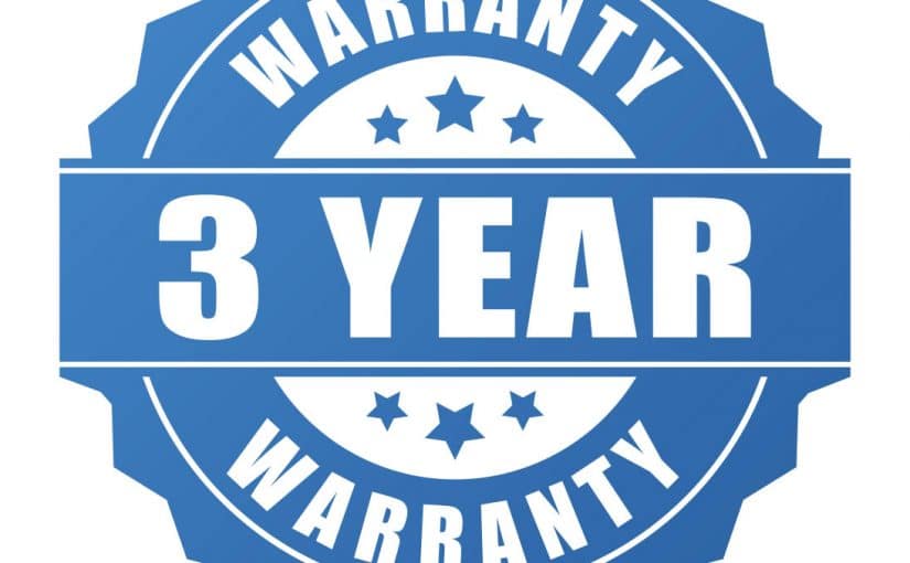 3-Year Warranty, Model 0305 Series